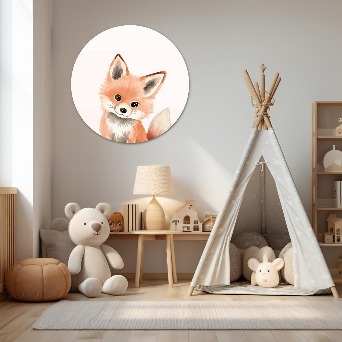 Happy Fox Wall Circle 