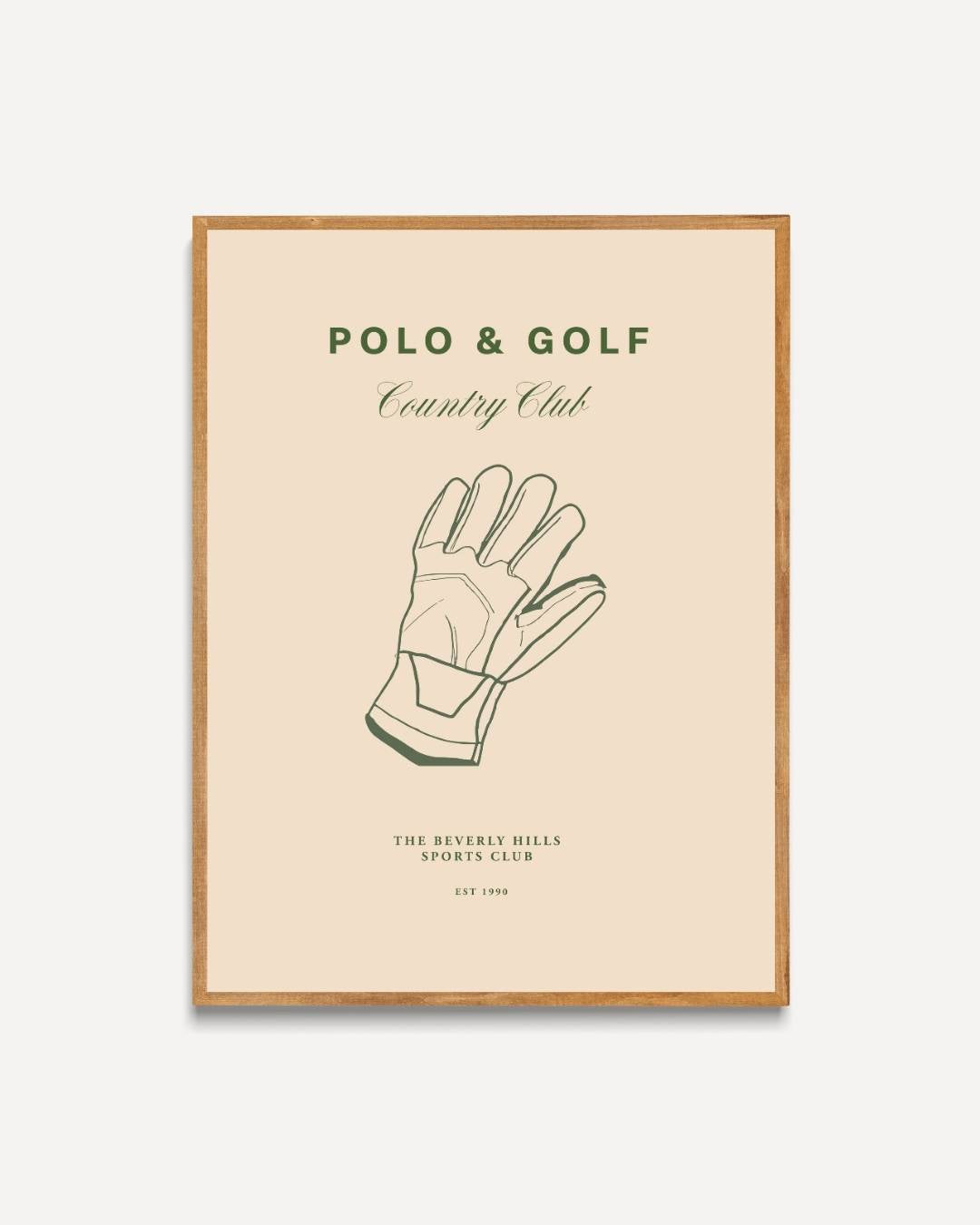 Polo & Golf handschoen Poster