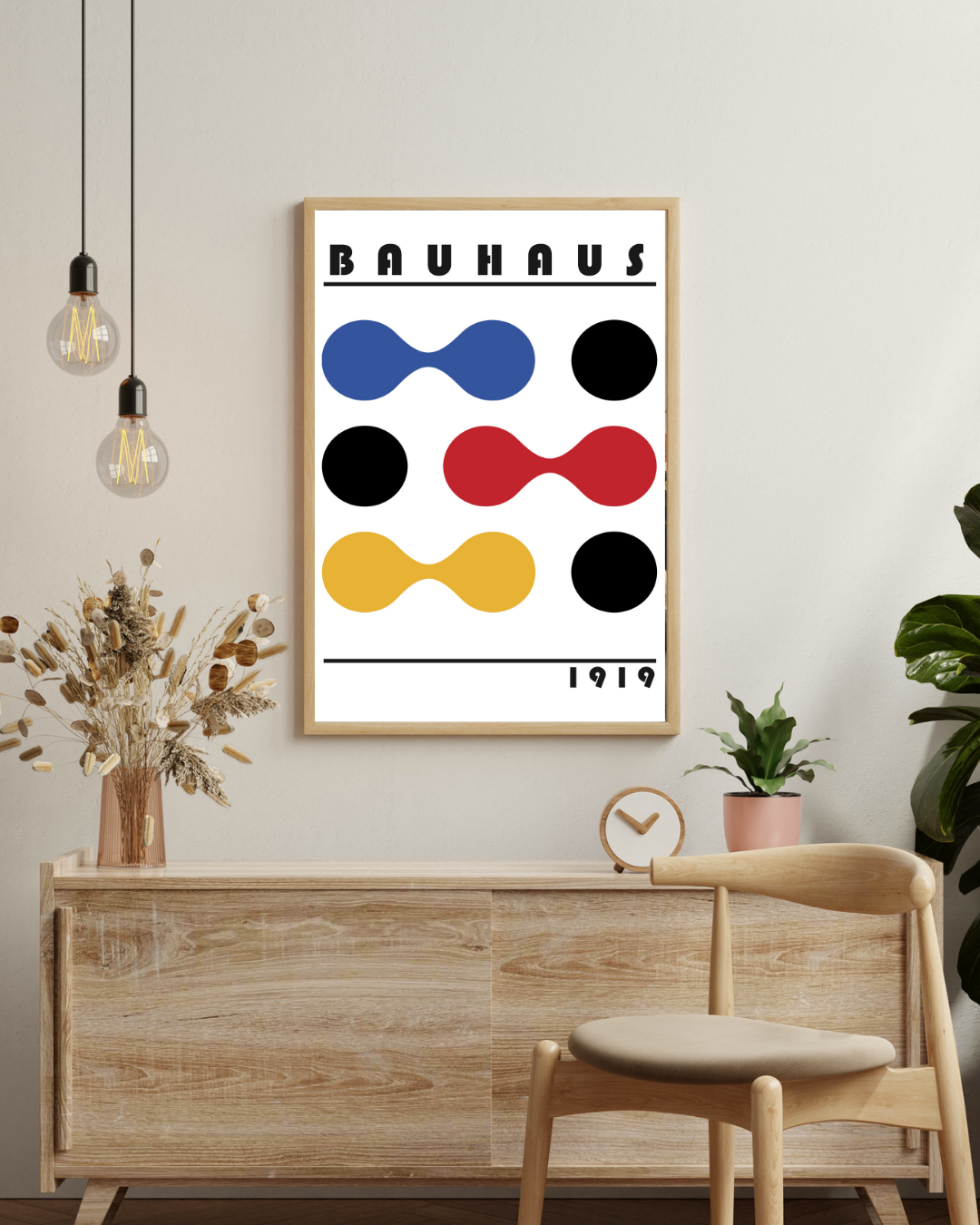 Bauhausblaues Poster von 1919