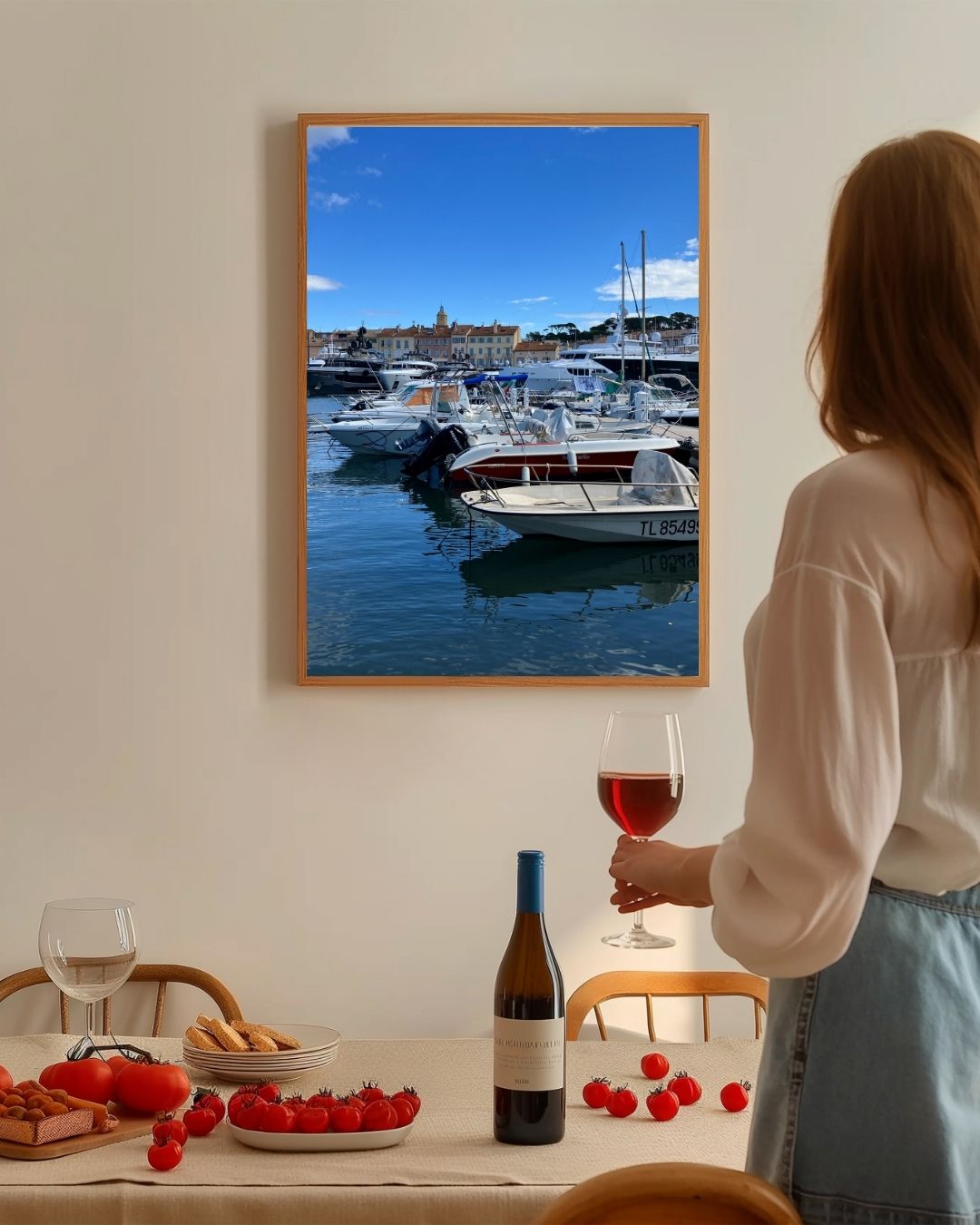 Plakat zum Hafen von Saint-Tropez