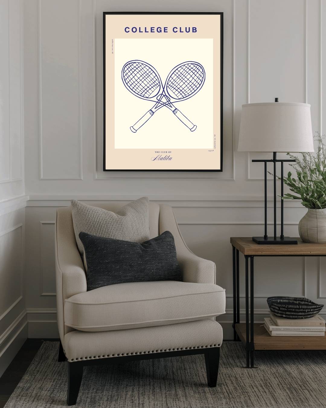 College Club tennisrackets Poster