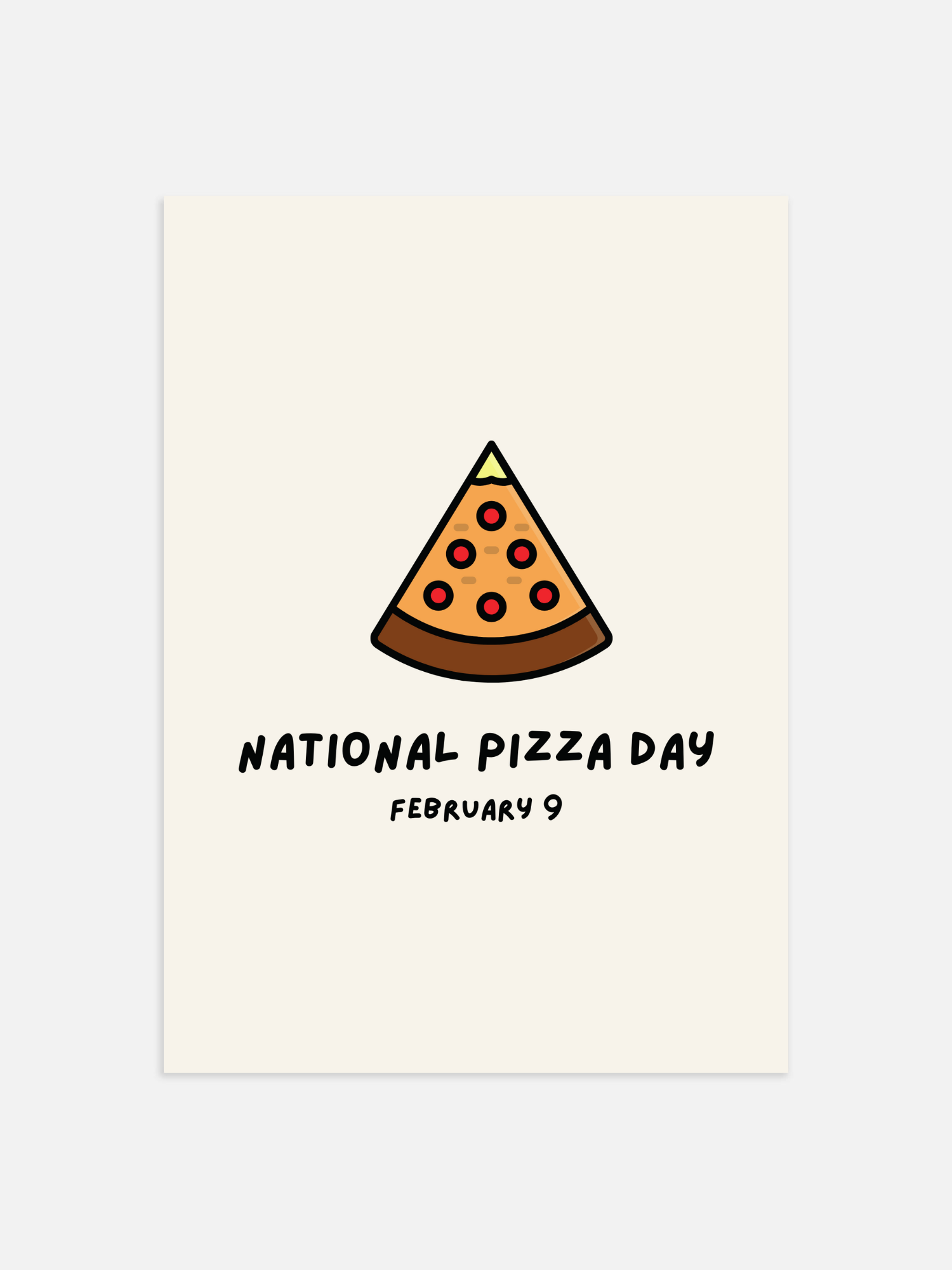 Nationale pizza dag Poster