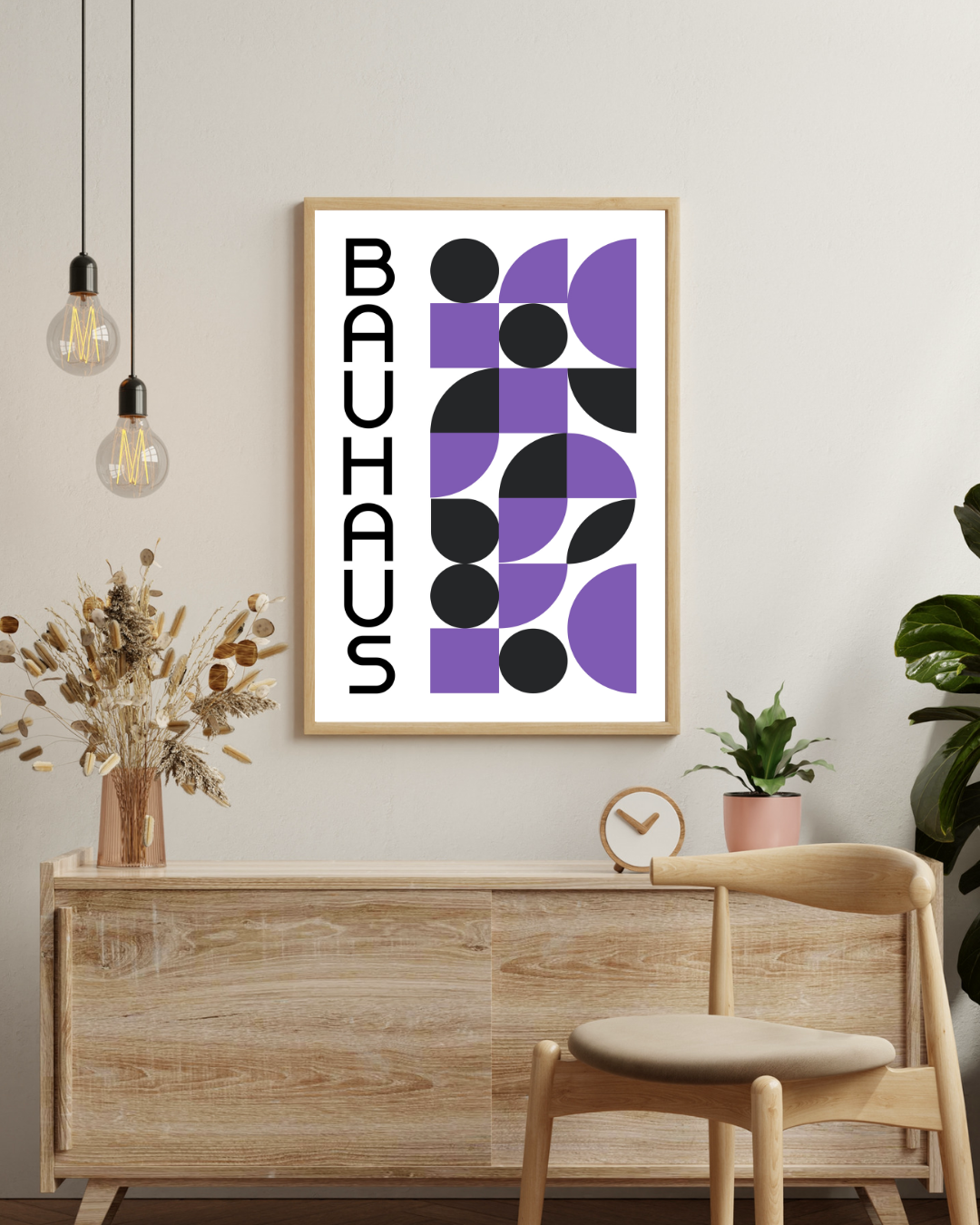 Bauhaus paars Poster