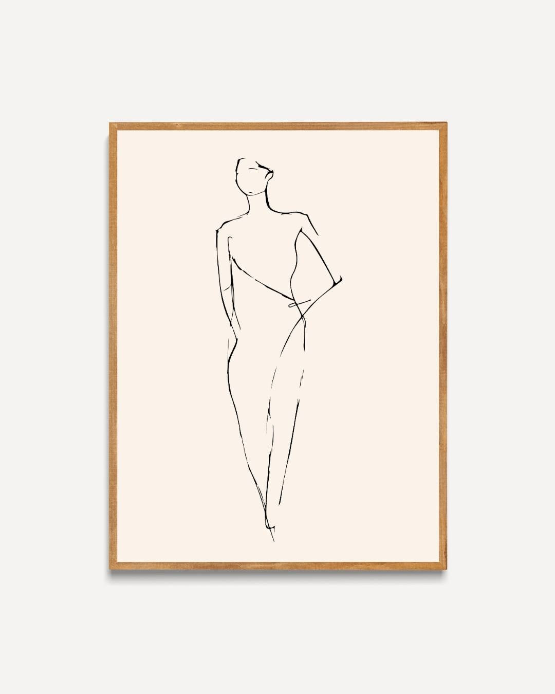 Galerie naturelle minimalistisch figuur Poster