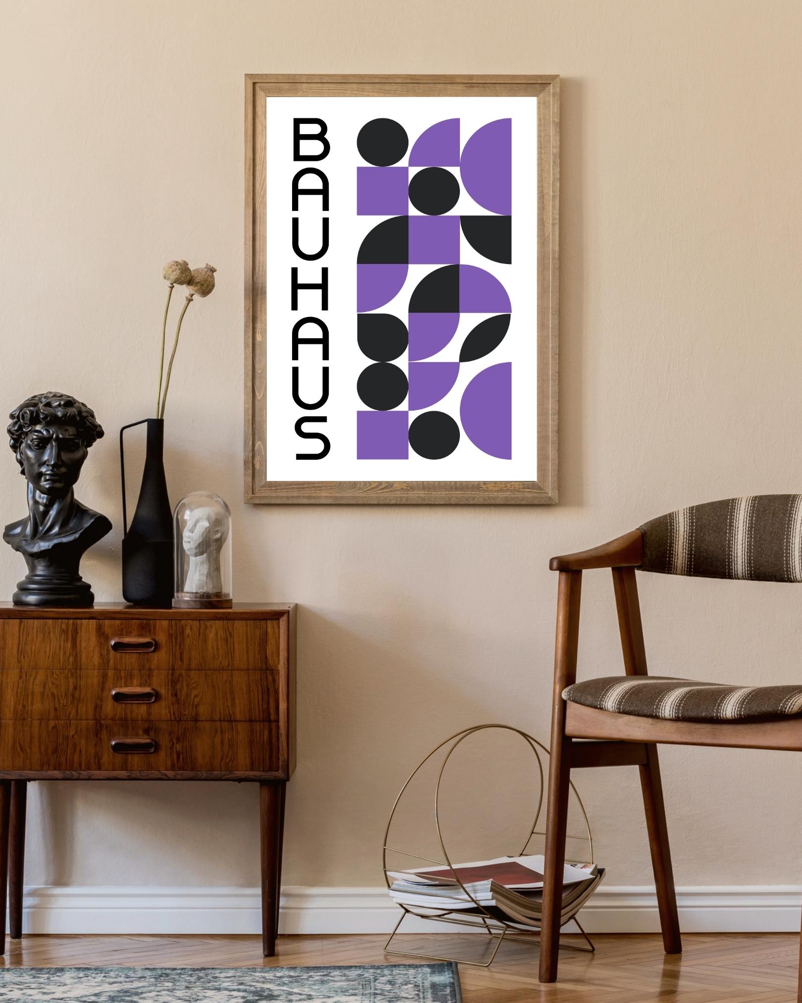 Bauhaus paars ausstellung 1923 Poster