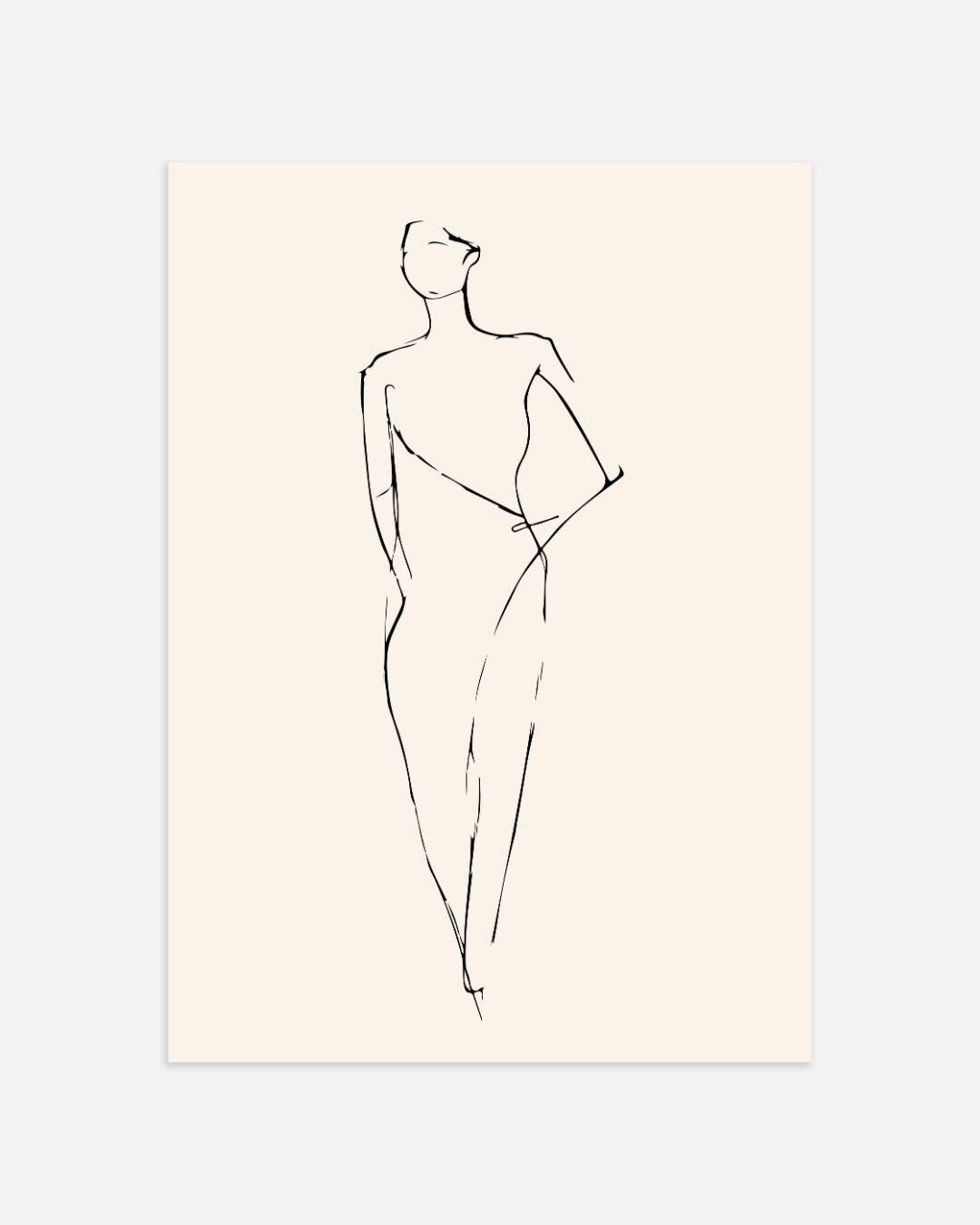 Galerie naturelle minimalistisch figuur Poster