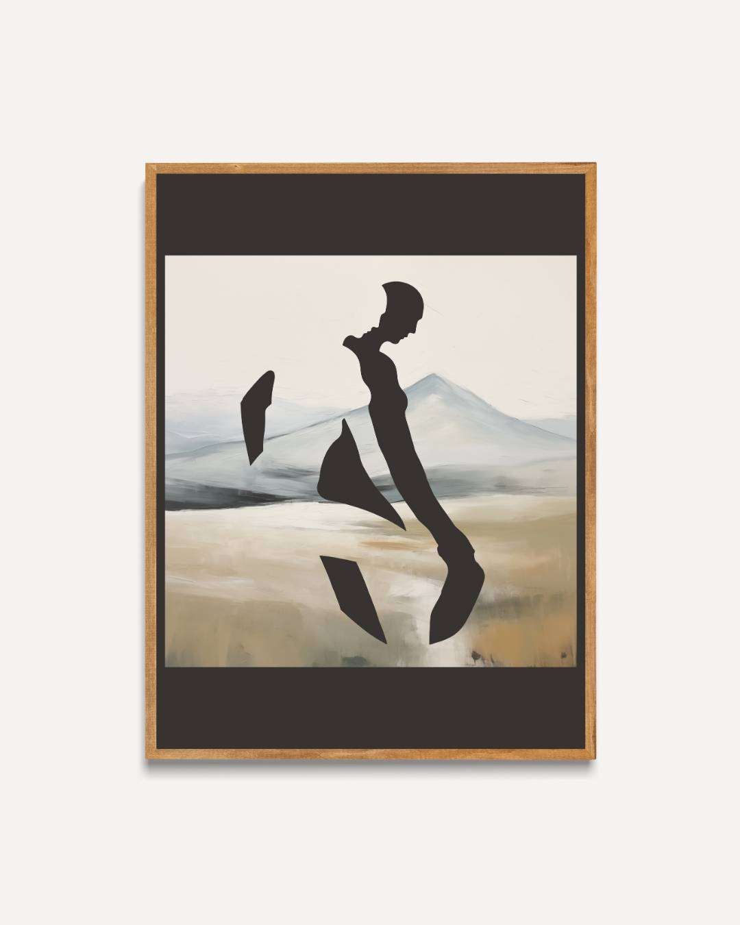 Abstract landschap met silhouet Poster