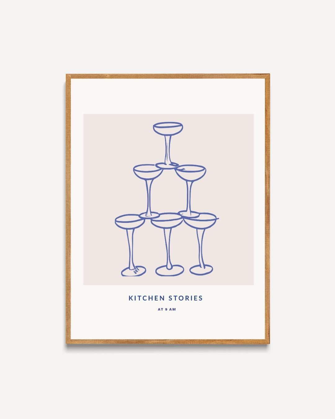 Cocktail Glasses Poster