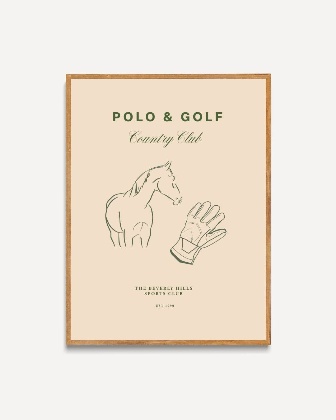 Polo & Golf paard en handschoen Poster