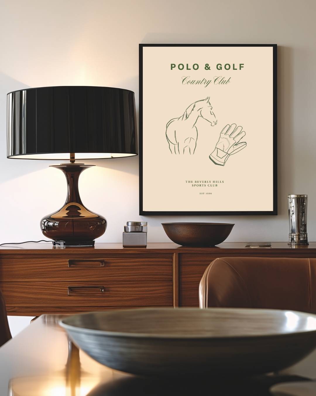 Polo & Golf paard en handschoen Poster