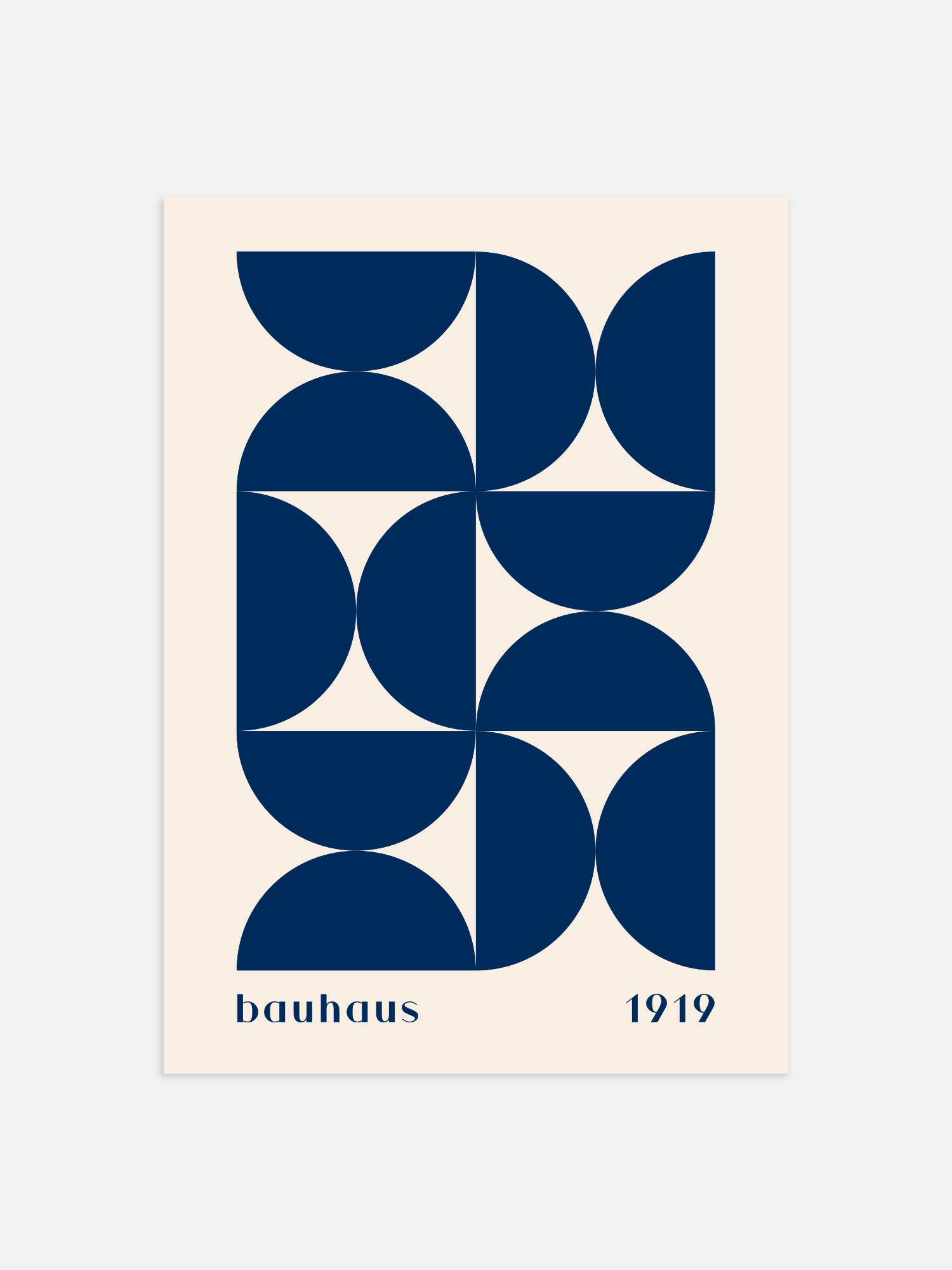 Bauhaus blauw 1919 Poster