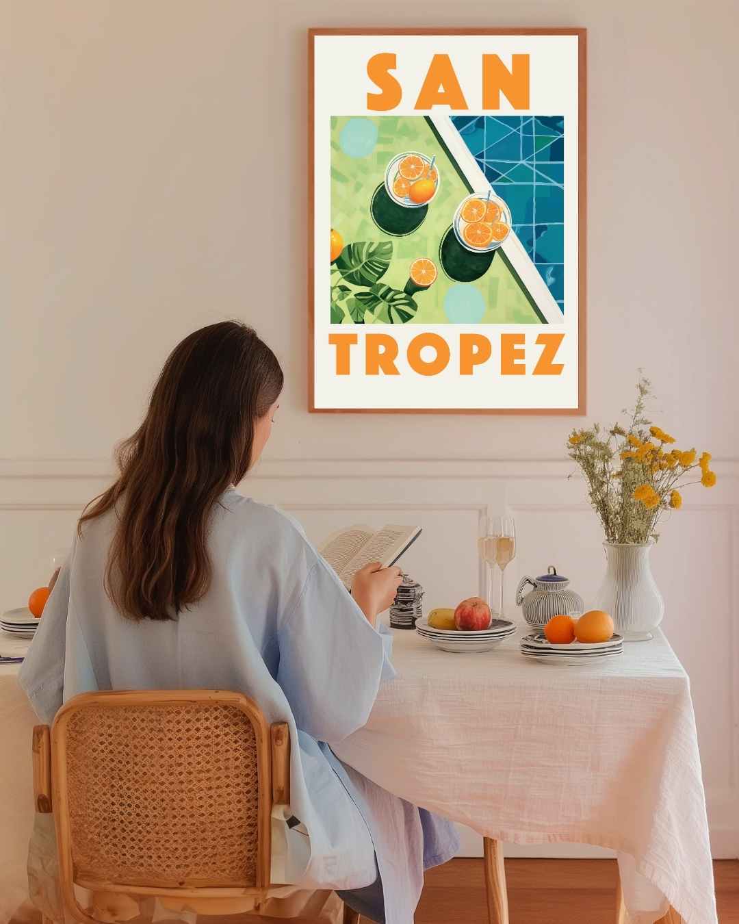 San Tropez Poolside Poster