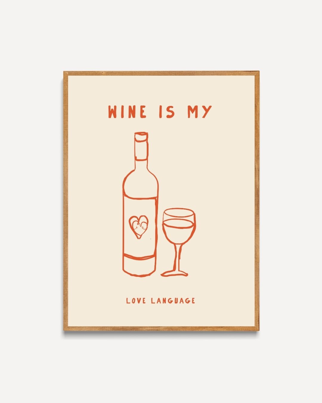 Wine is My Love Language Poster 