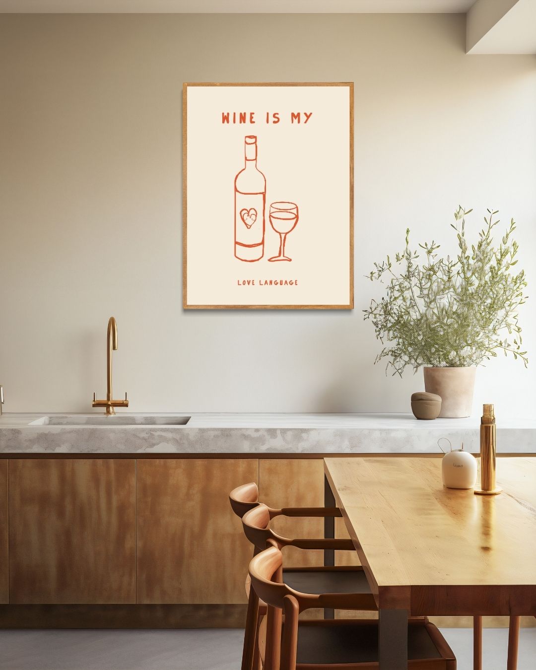 Wine is My Love Language Poster