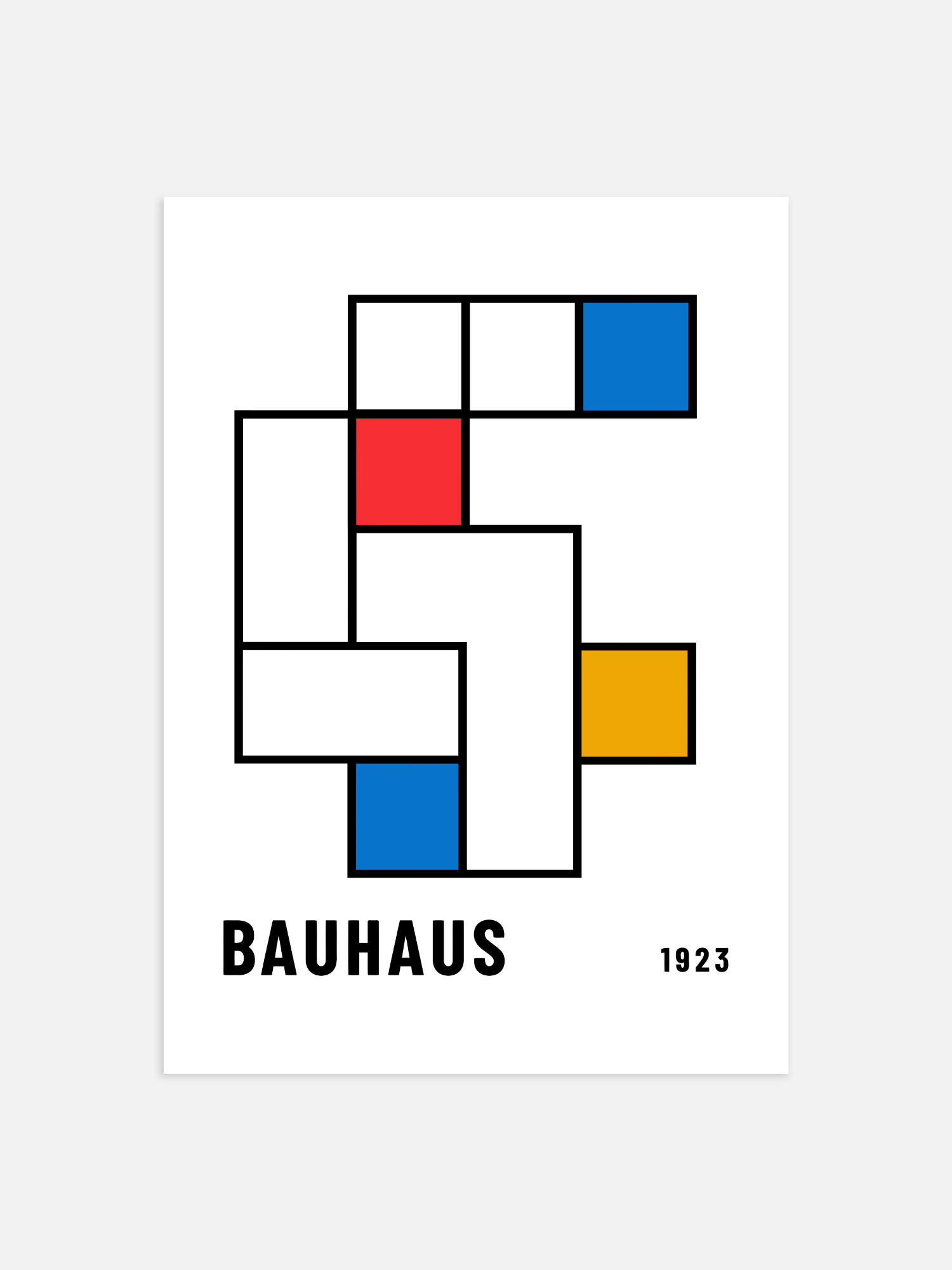 Bauhaus blue Poster