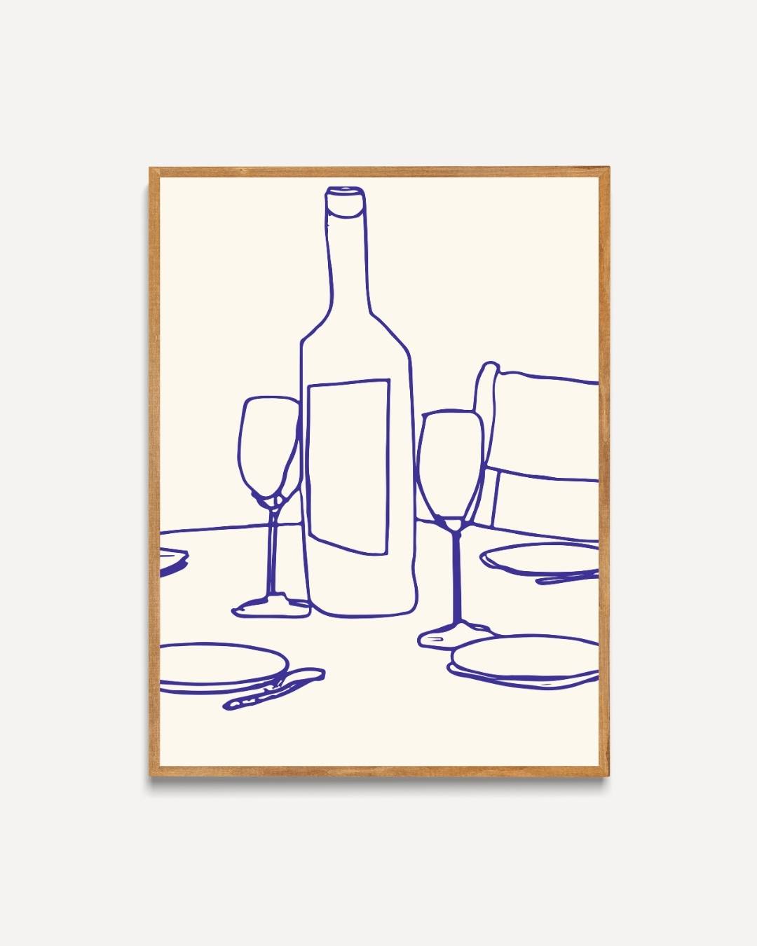 Minimalistische diner Poster