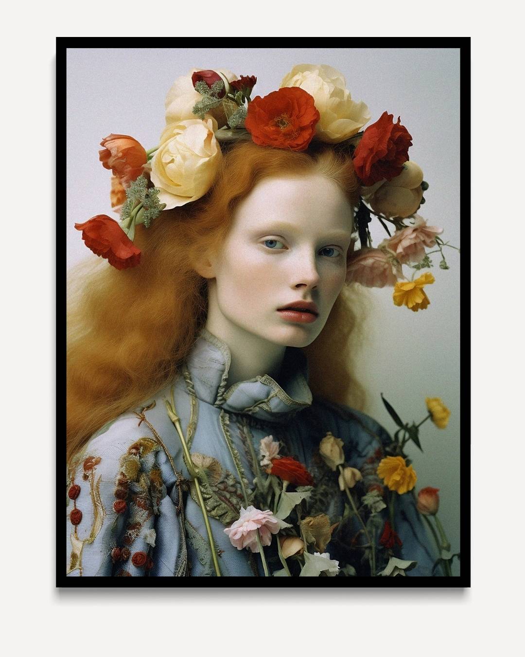 Portret met bloemenkroon I