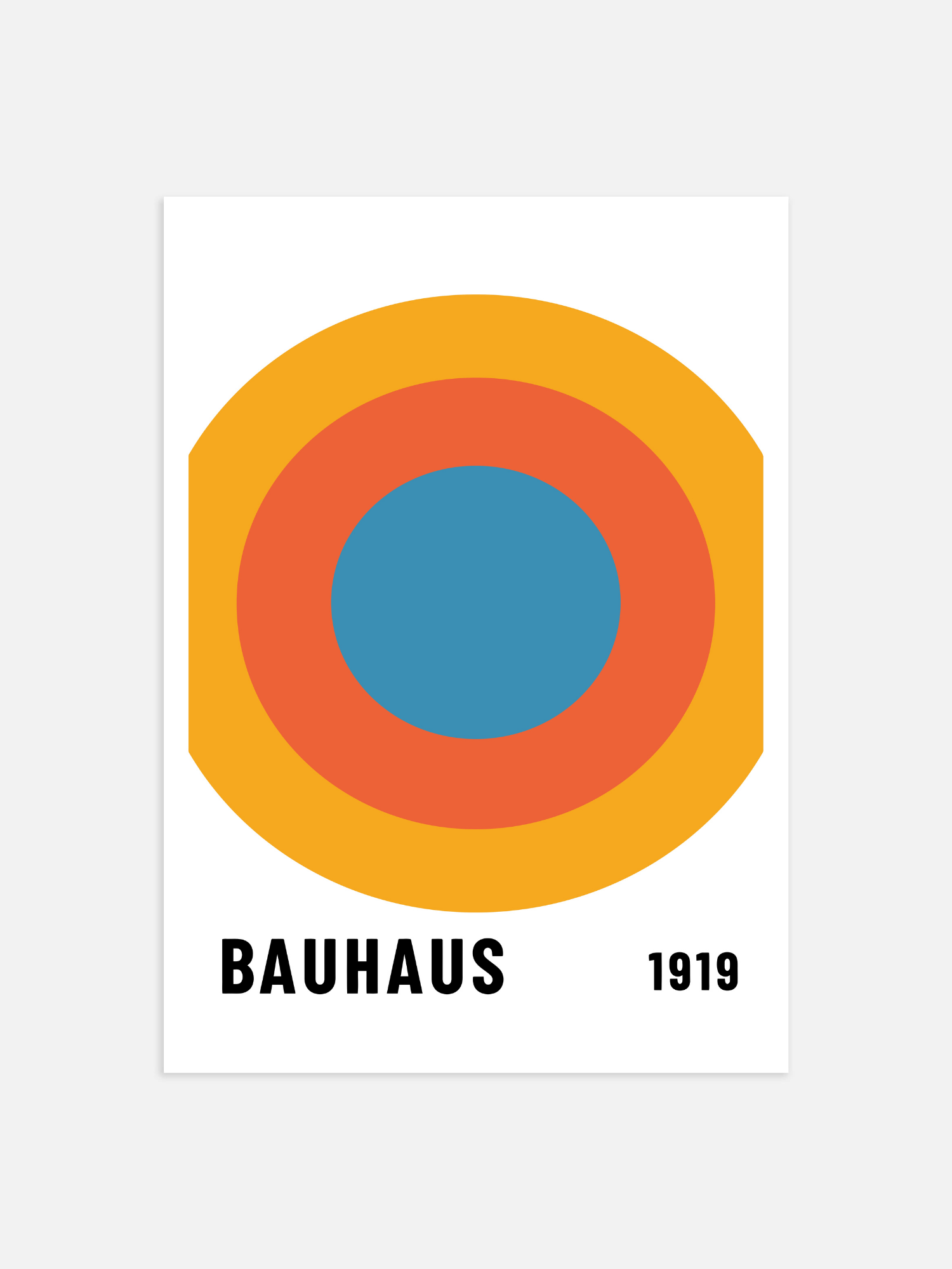 Bauhaus oranje 1919 Poster