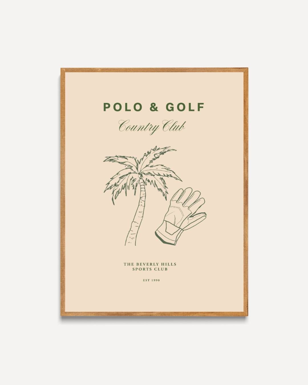 Polo & Golf palmboom en handschoen Poster