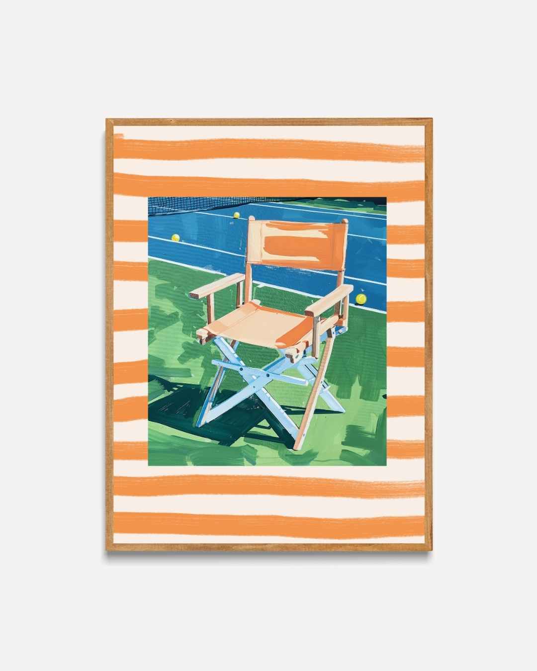 Tennis Court Chair Poster