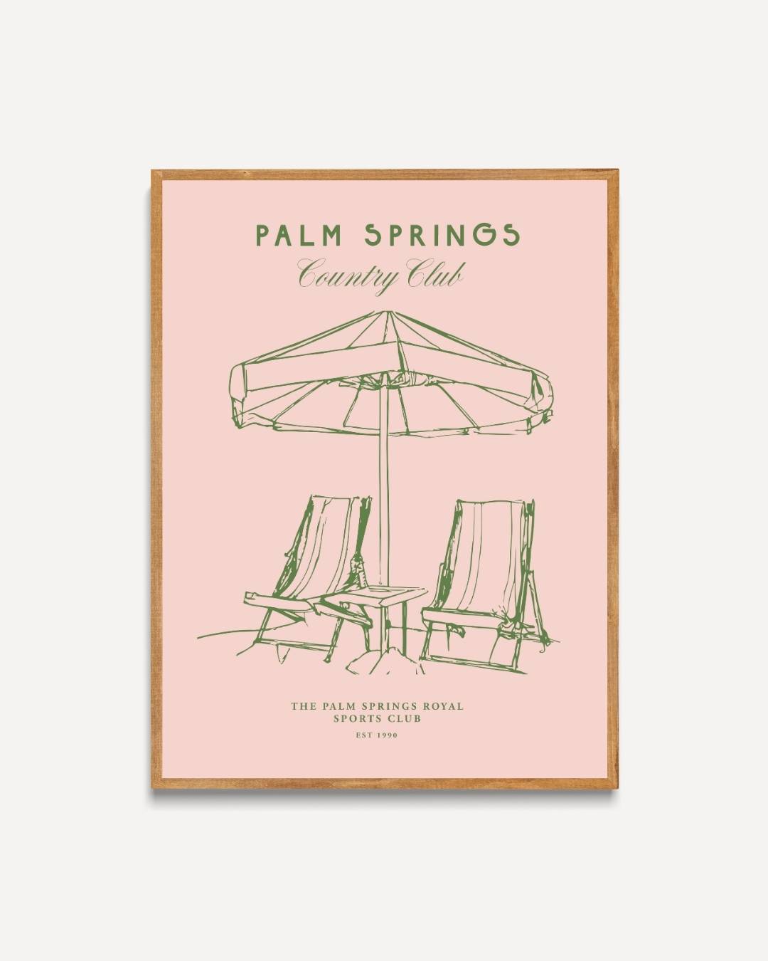 Palm Springs strandstoelen Poster