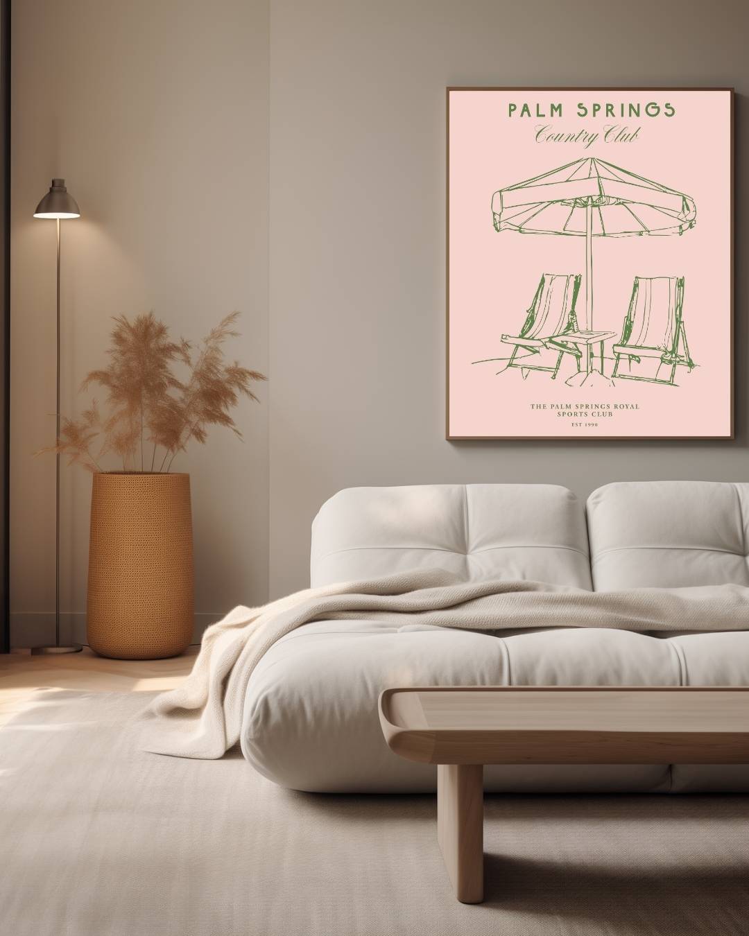 Palm Springs strandstoelen Poster