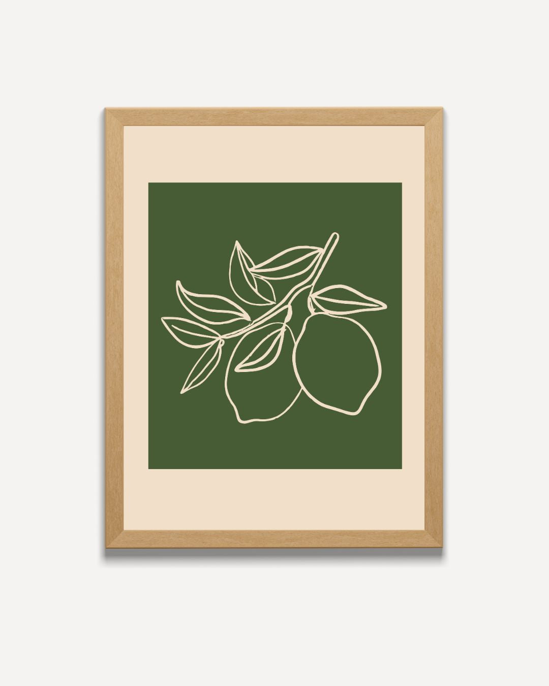 Lemon Branch Botanical Illustration Poster