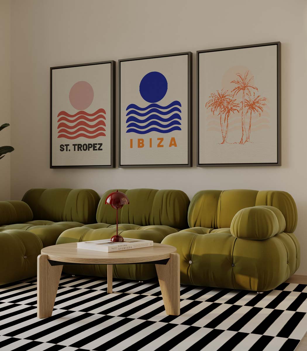 Grafische kustplaatsen in modern design