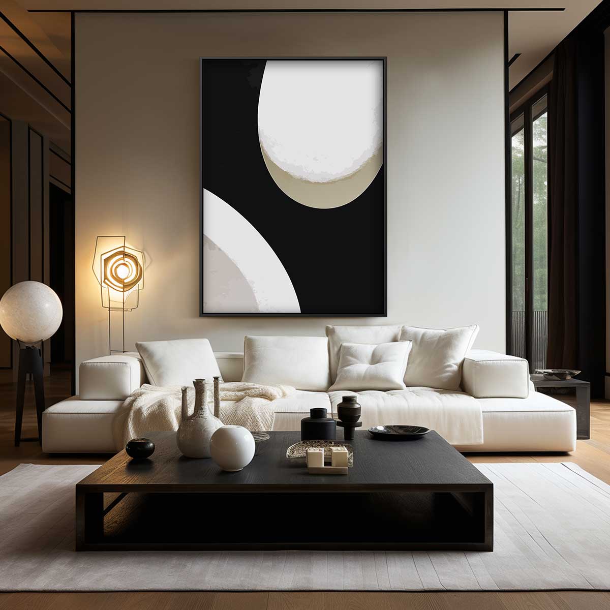 Abstracte Rondingen Kunstwerk-canvas-dibond-plexiglas-wanddecoratie-WallArtistic