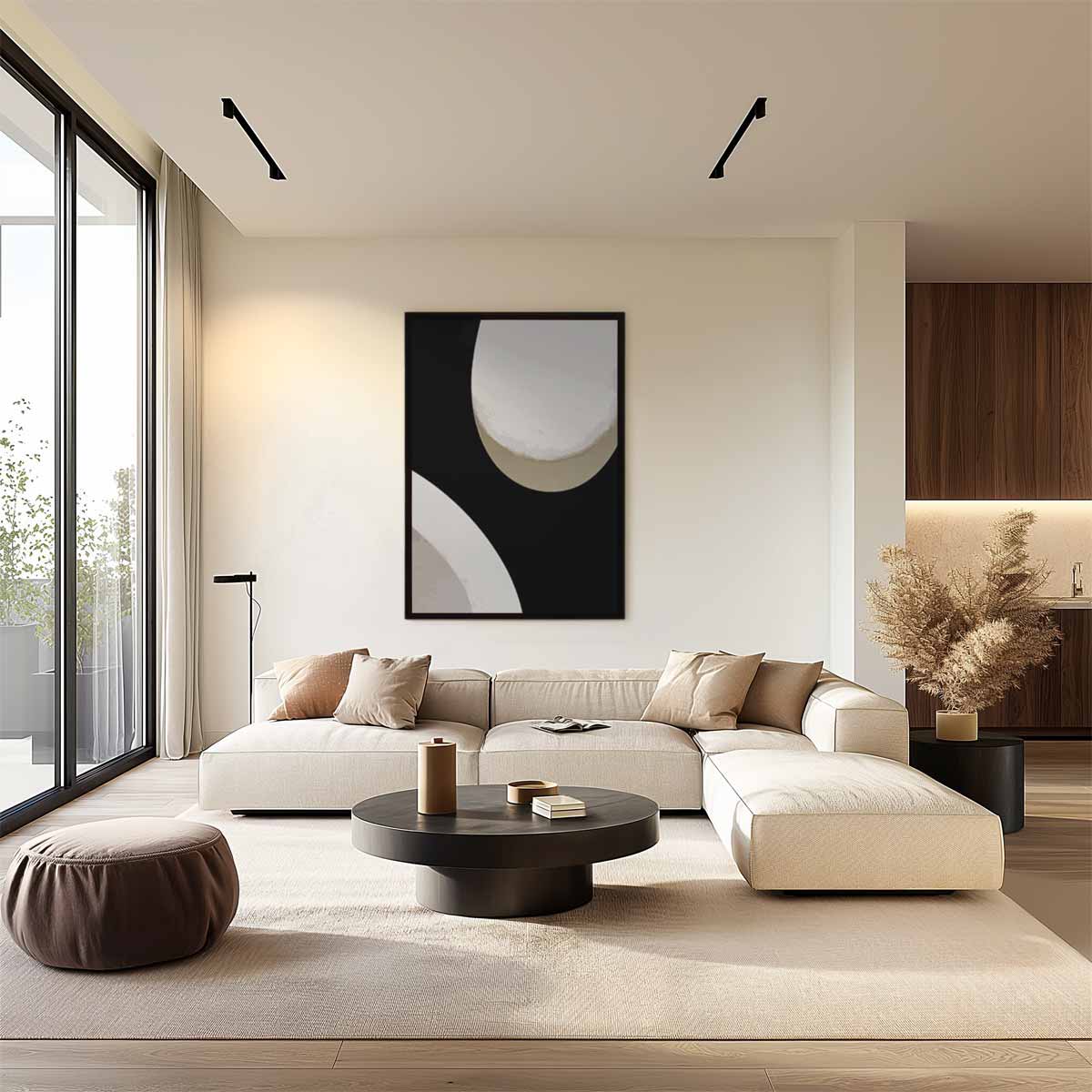 Abstracte Rondingen Kunstwerk-canvas-dibond-plexiglas-wanddecoratie-WallArtistic