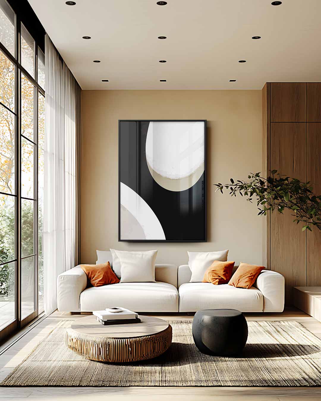 Abstracte Rondingen Kunstwerk-canvas-dibond-plexiglas-wanddecoratie-WallArtistic