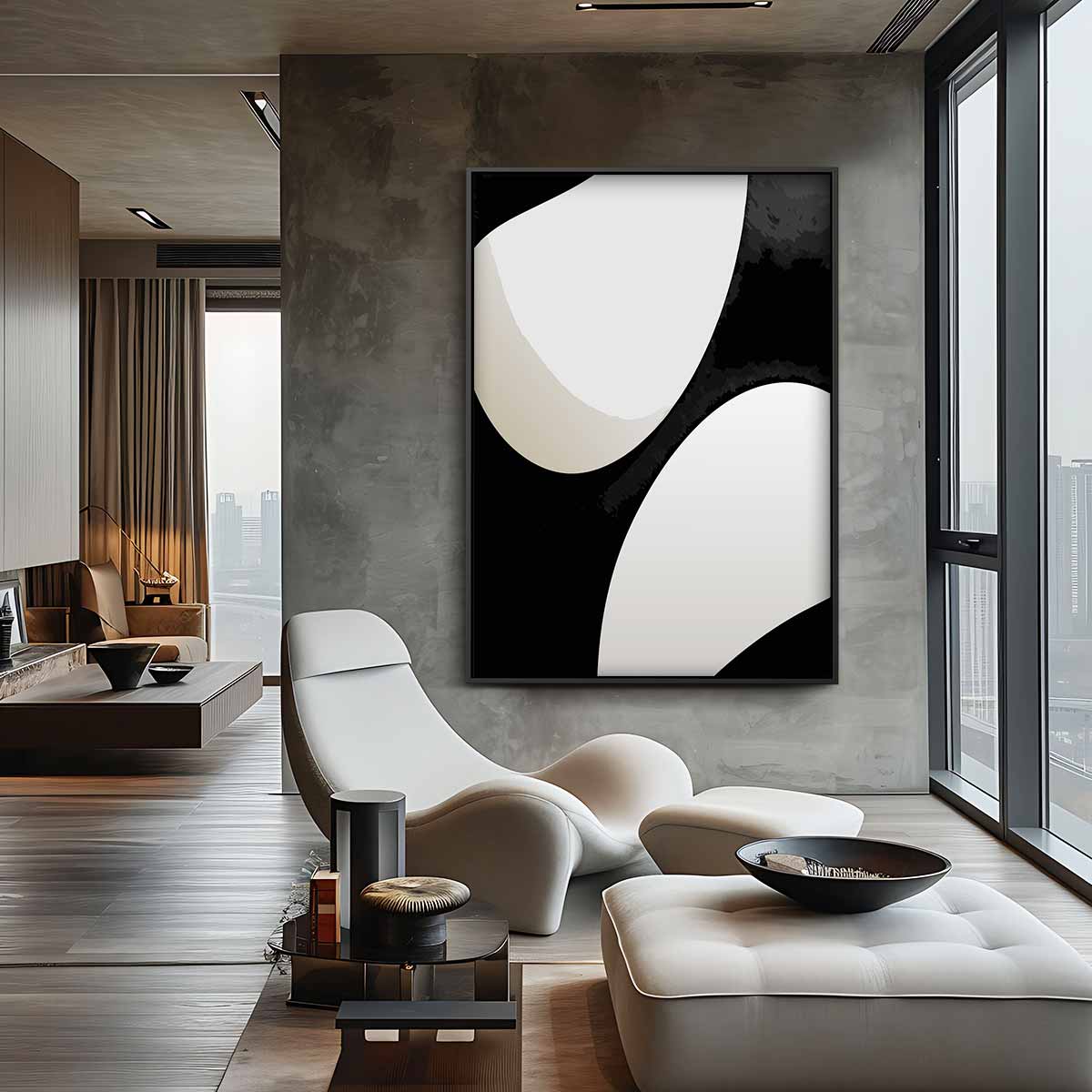 Organische Vormen Kunstwerk-canvas-dibond-plexiglas-wanddecoratie-WallArtistic