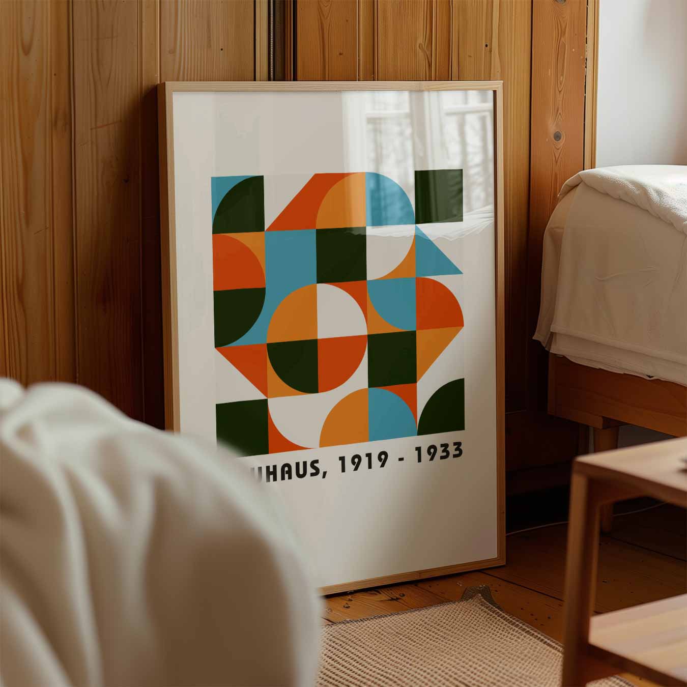 Bauhaus Stijlvol Vormenpatroon Poster