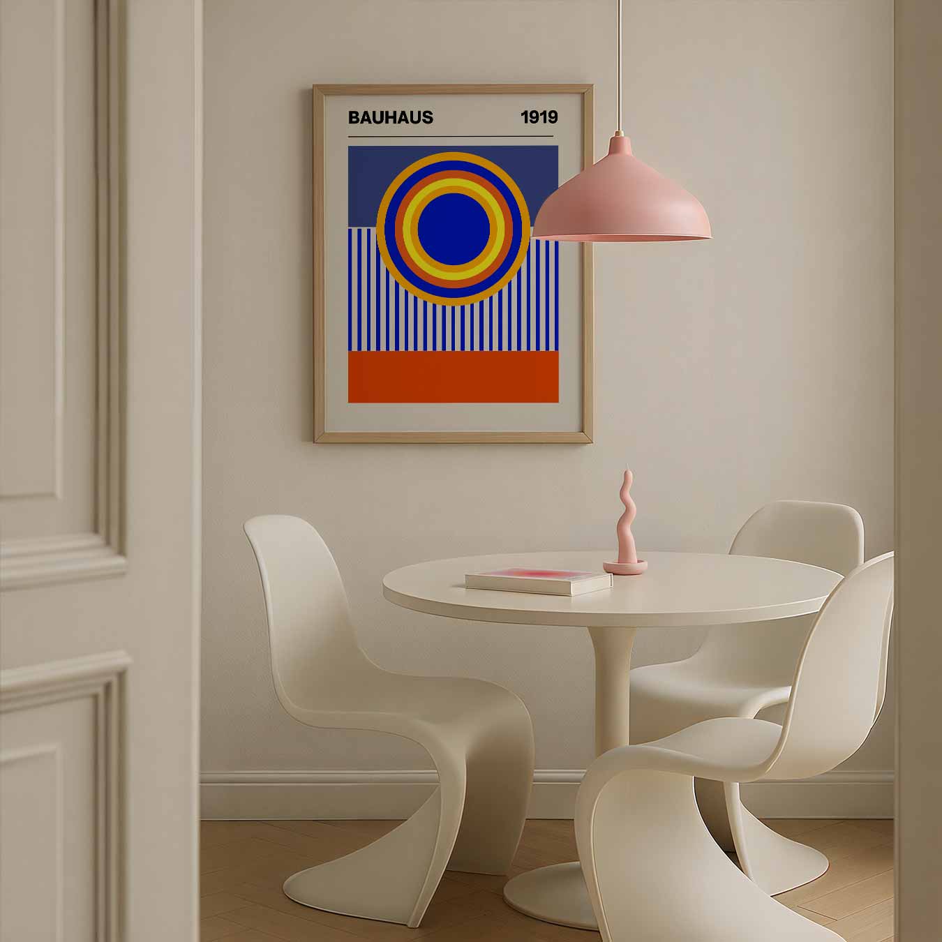 Retro Bauhaus Cirkelkunst Poster