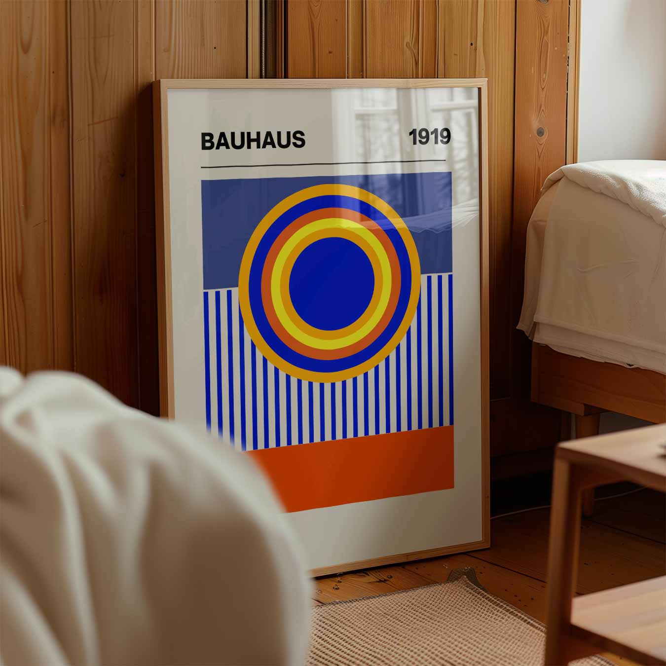 Retro Bauhaus Cirkelkunst Poster