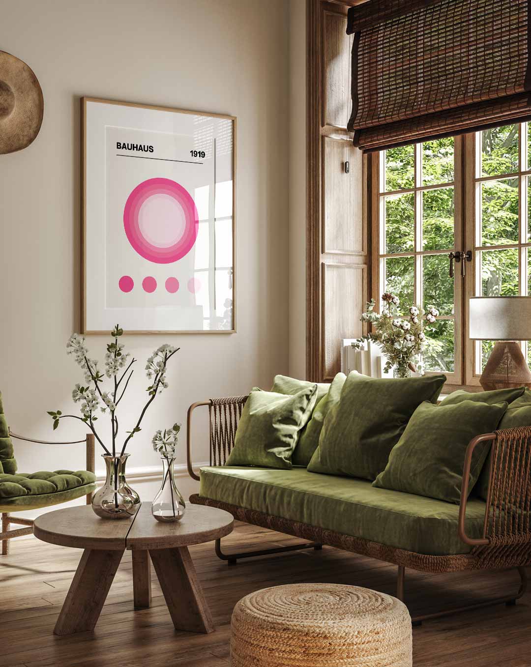 Moderne Bauhaus Cirkel Poster