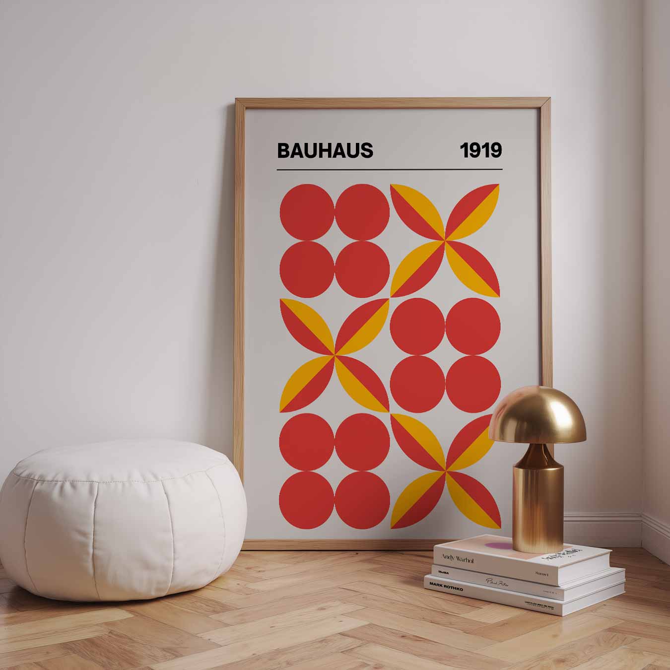 Bauhaus rood 1919 Poster