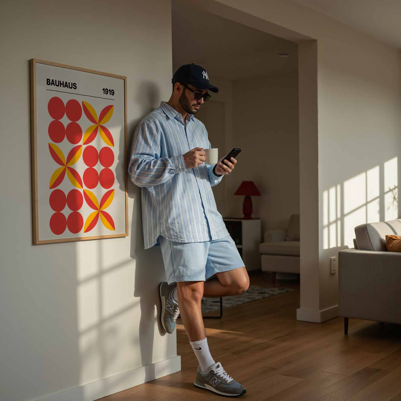 Bauhaus rood 1919 Poster