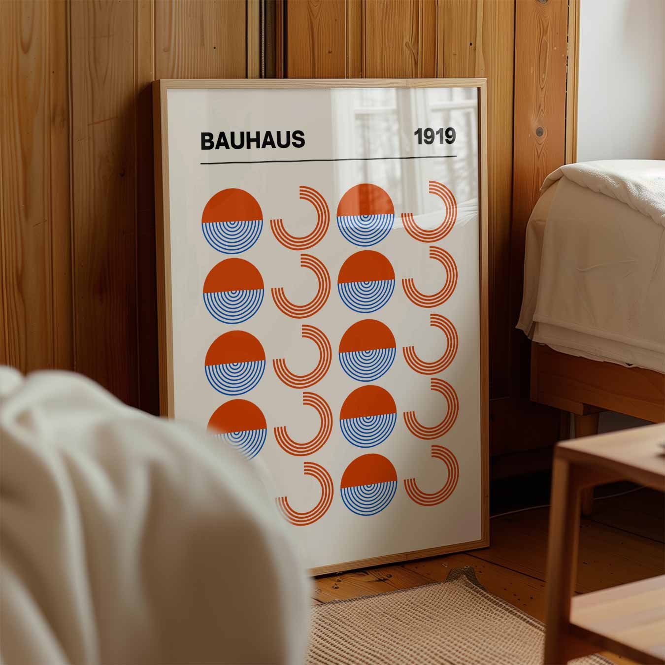 Bauhaus Stijl Vol Cirkel en Halve Cirkel Poster
