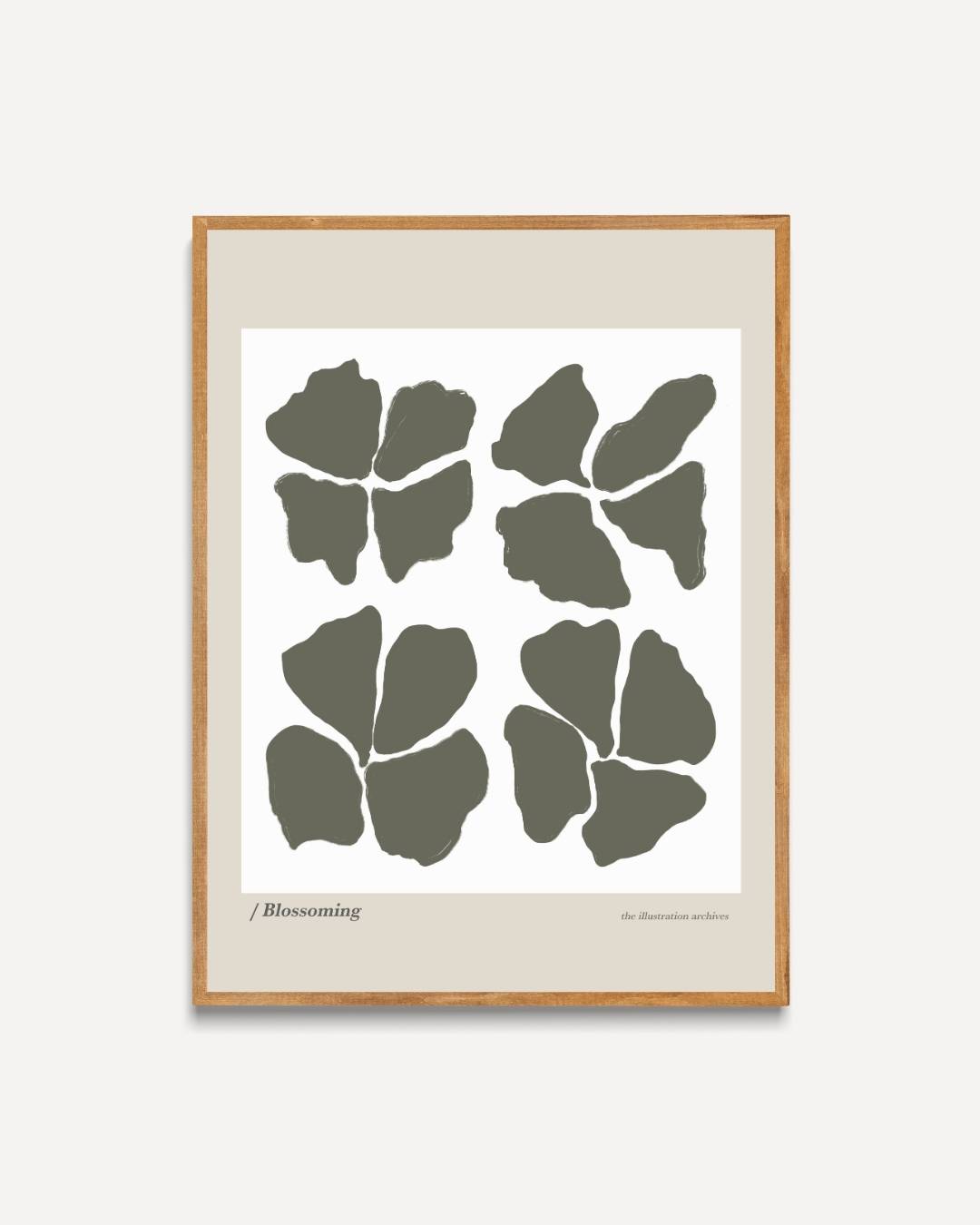 Sierlijke botanische abstractie Poster