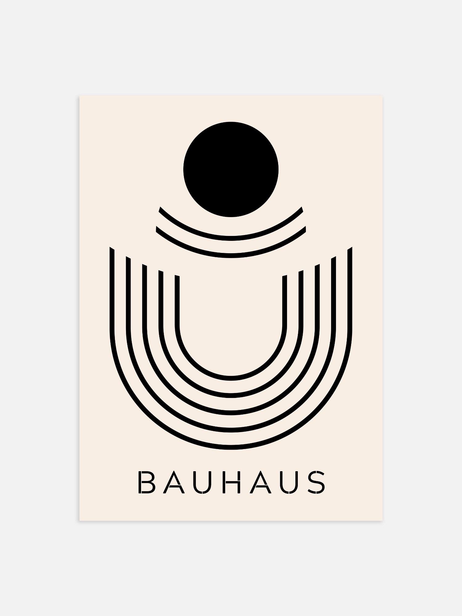 Bauhaus zwarte stip Poster