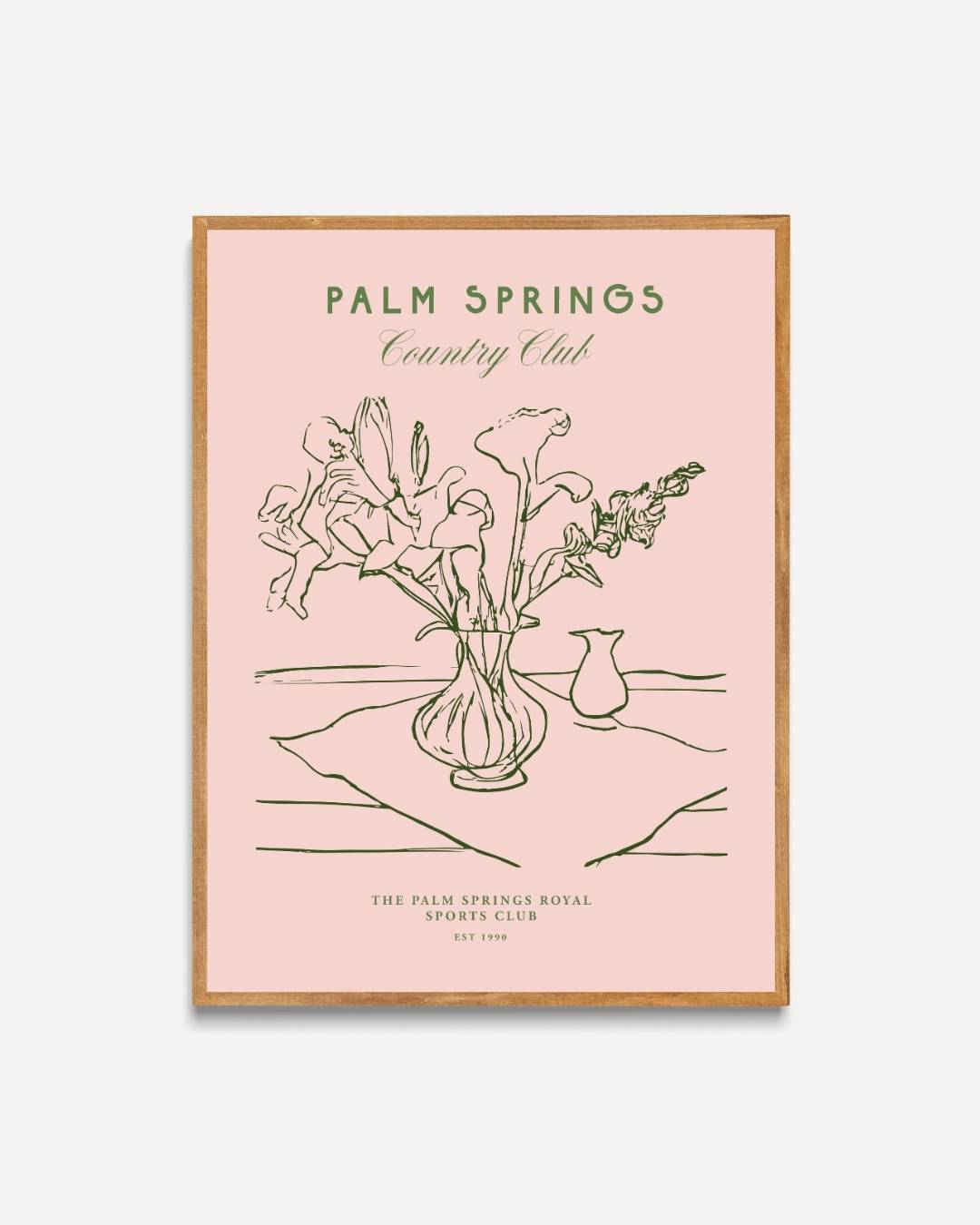 Palm Springs bloemenvaas Poster