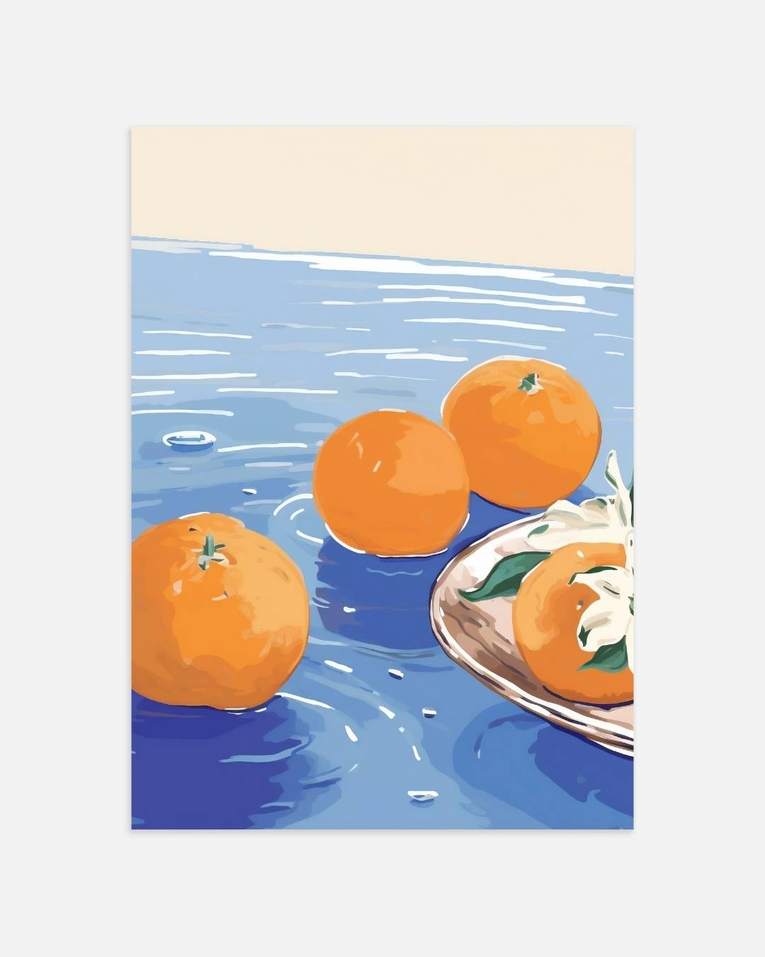 Happy Fish and Lemons Poster