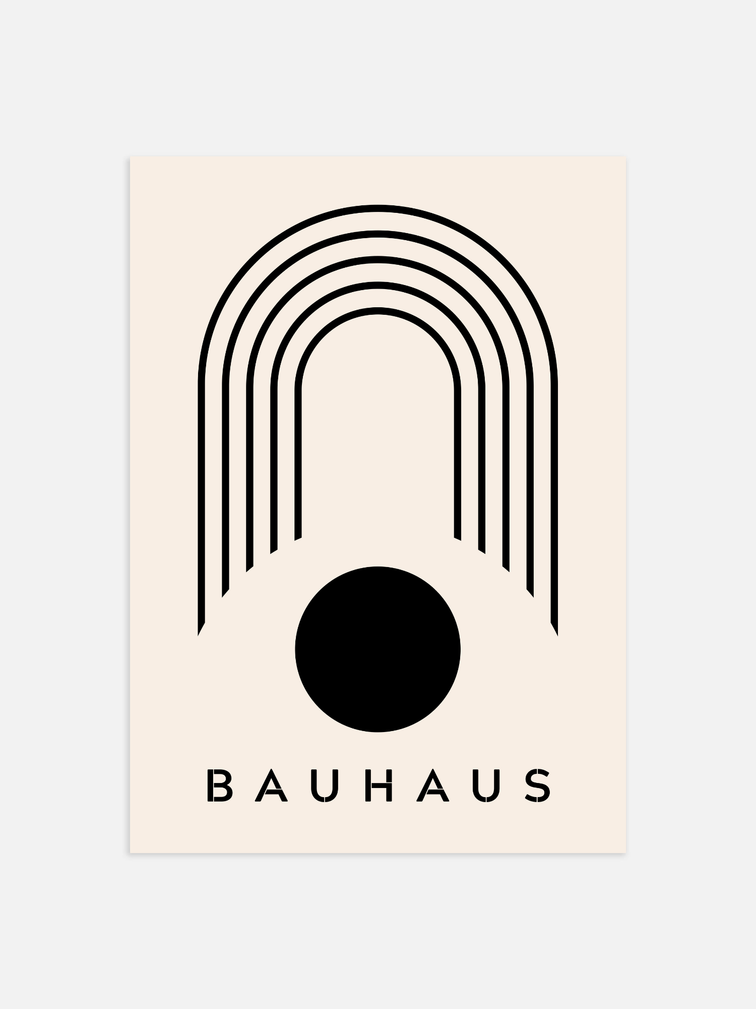 Bauhaus zwarte boog Poster