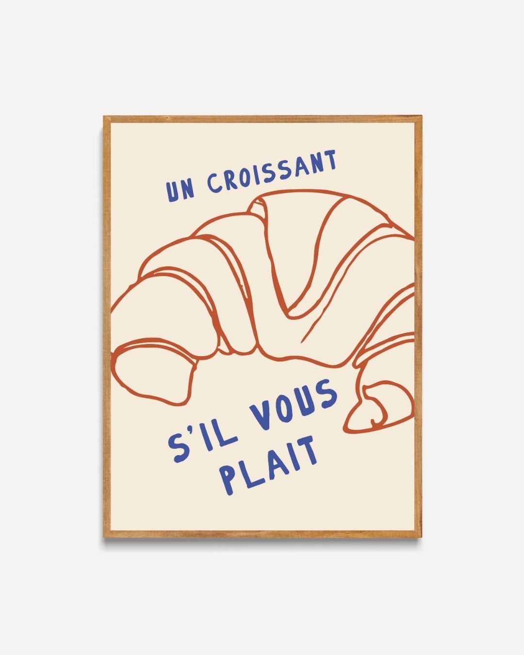 Ein Croissant-Poster 