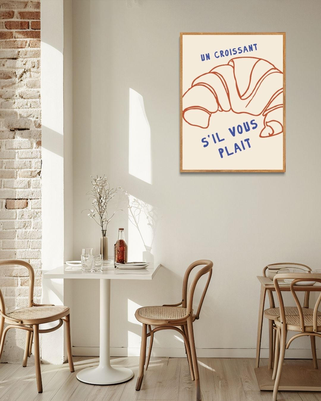 Ein Croissant-Poster 