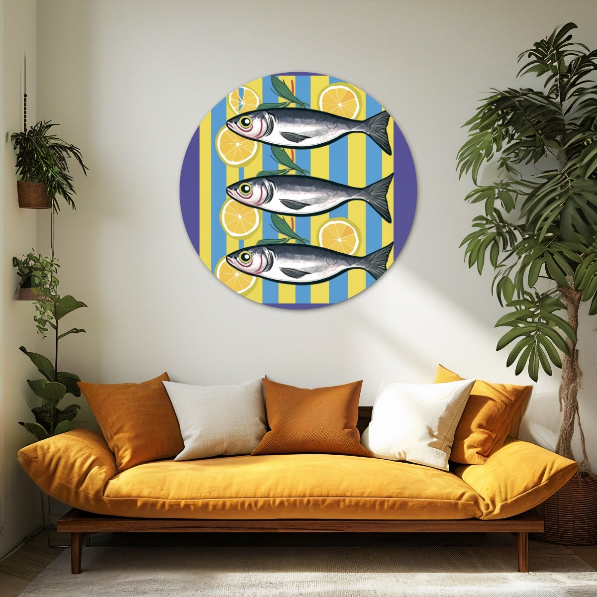 Fish and Lemon Wall Circle