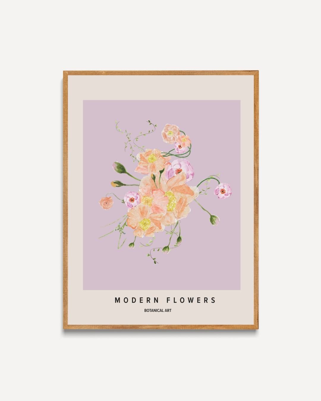 Modern Flowers Poster