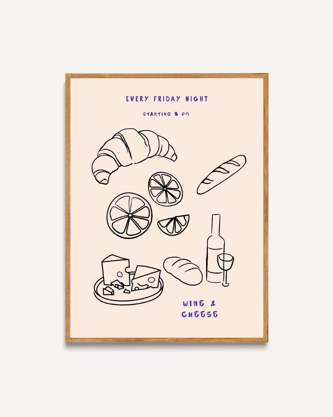 Wine &amp; Cheese Poster 