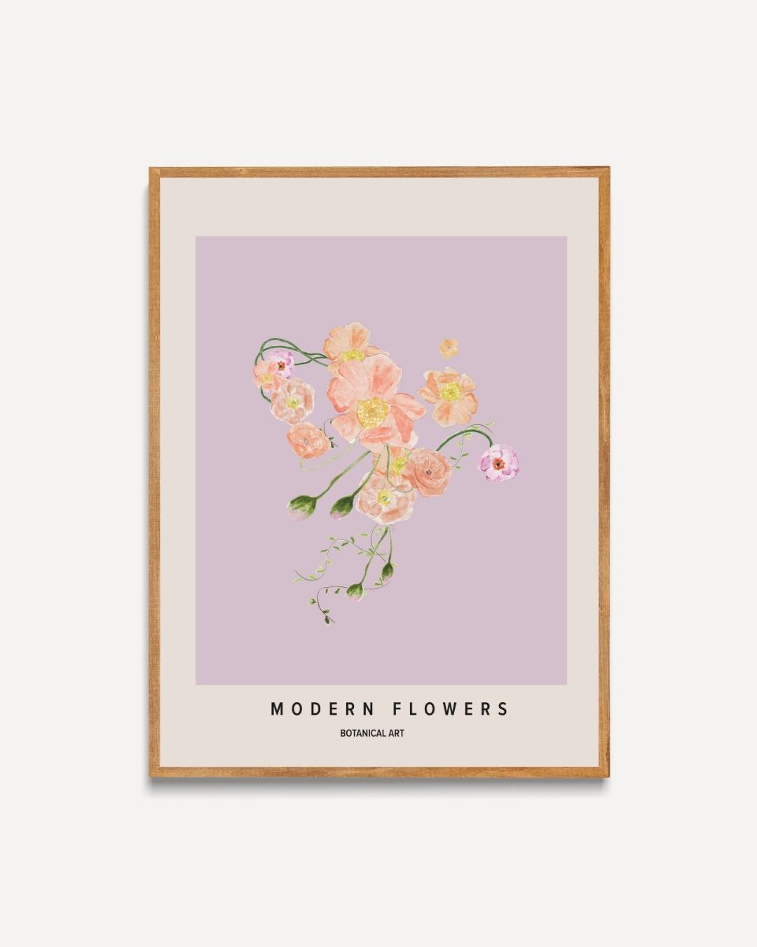 Botenical modern flowers Poster